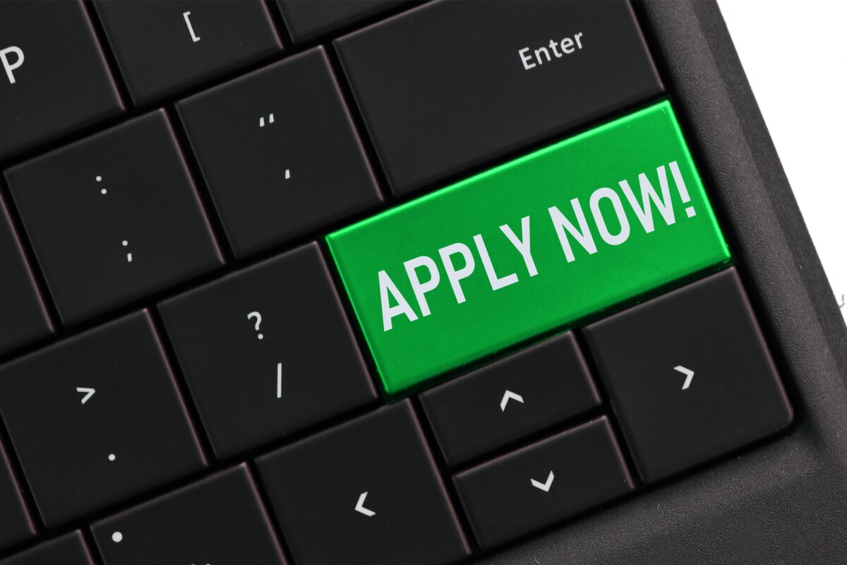 Computer keyboard with an APPLY NOW key – applying online, job employment, application, loan, school Computer keyboard with an APPLY NOW key - applying online, job employment, application, loan, school